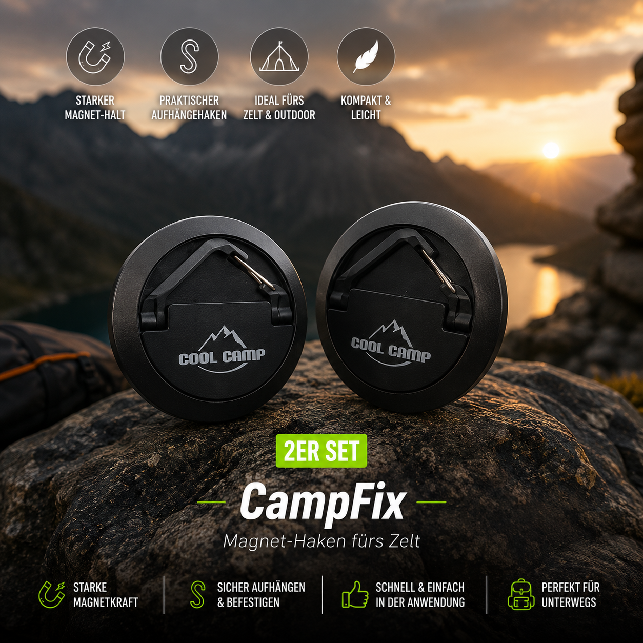 CampFix - Magnet-Haken fürs Zelt