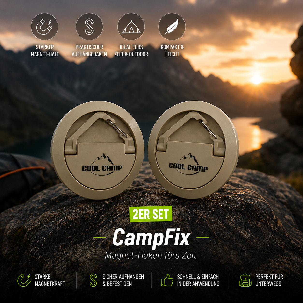 CampFix - Magnet-Haken fürs Zelt