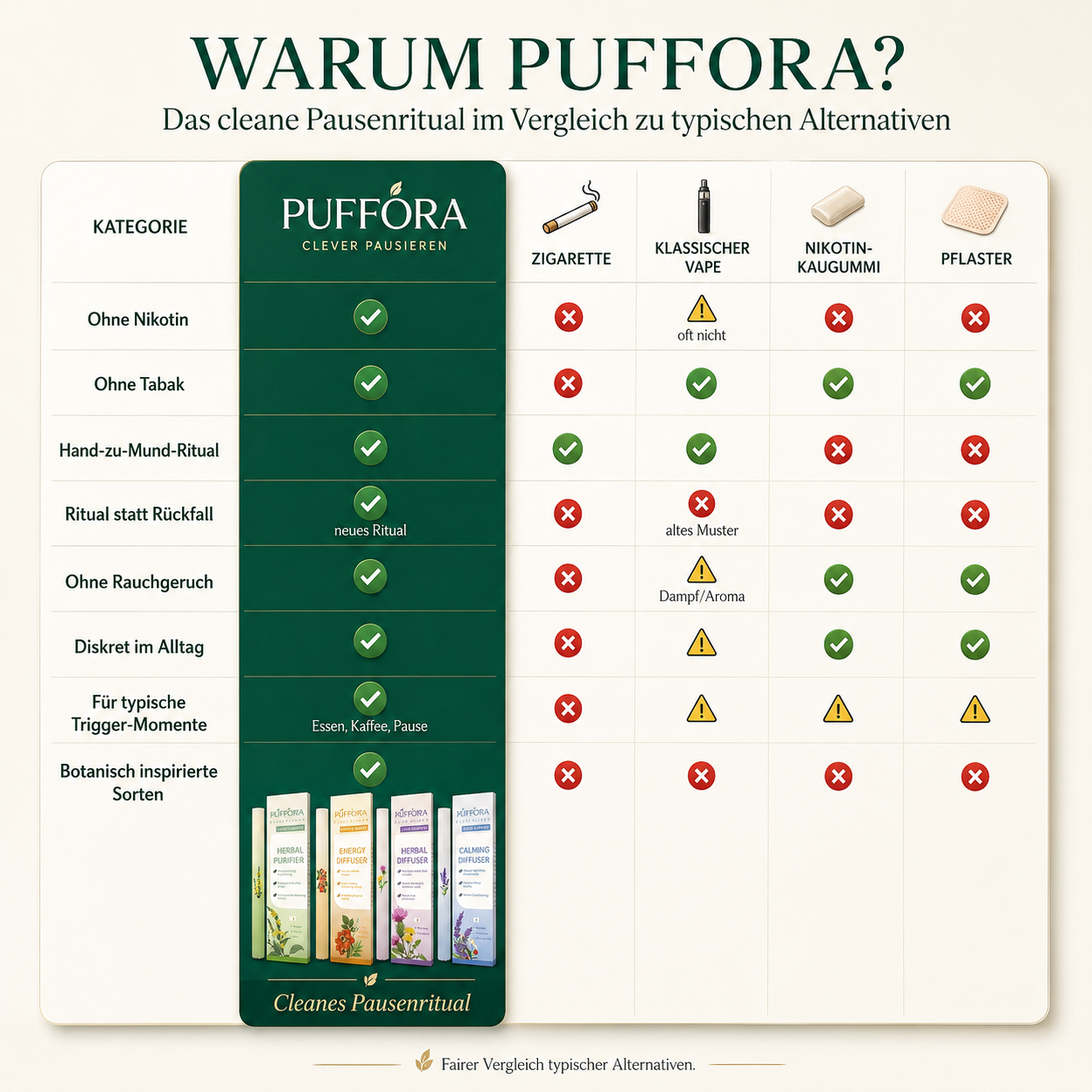 Puffora - Wenn die Pause nach Zigarette ruft.